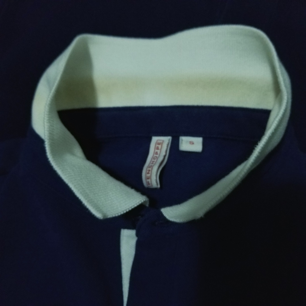 Penshoppe Short Sleeve Pique Polo Shirt Royal Blue White Men's Size Small - Picture 6 of 7